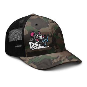 Darkside Studios Company Logo Dirt Oval RC Racing Custom Embroidered Snapback Camouflage Trucker Cap - Darkside Studio Arts LLC.