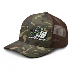 'Ready To Race' Dirt Oval RC Racing Custom Embroidered Snapback Camouflage Trucker Cap V3 - Darkside Studio Arts LLC.