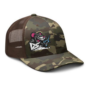 Darkside Studios Company Logo Dirt Oval RC Racing Custom Embroidered Snapback Camouflage Trucker Cap - Darkside Studio Arts LLC.