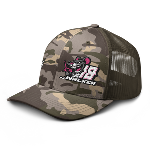 'Ready To Race' Dirt Oval RC Racing Custom Embroidered Snapback Camouflage Trucker Cap V2 - Darkside Studio Arts LLC.