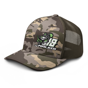 'Ready To Race' Dirt Oval RC Racing Custom Embroidered Snapback Camouflage Trucker Cap V3 - Darkside Studio Arts LLC.