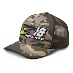 'Hyper' Dirt Oval RC Racing Custom Embroidered Snapback Trucker Cap - Darkside Studio Arts LLC.