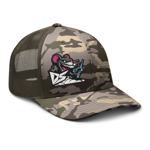 Darkside Studios Company Logo Dirt Oval RC Racing Custom Embroidered Snapback Camouflage Trucker Cap - Darkside Studio Arts LLC.