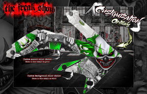 'The Freak Show' Themed Chassis Skin Fits Tekno Series SCT410 EB48 ET48 ET410 NB48 NT48 EB48 EB410 ET410 MT410 Hop Up Skid Plate Protection - Darkside Studio Arts LLC.