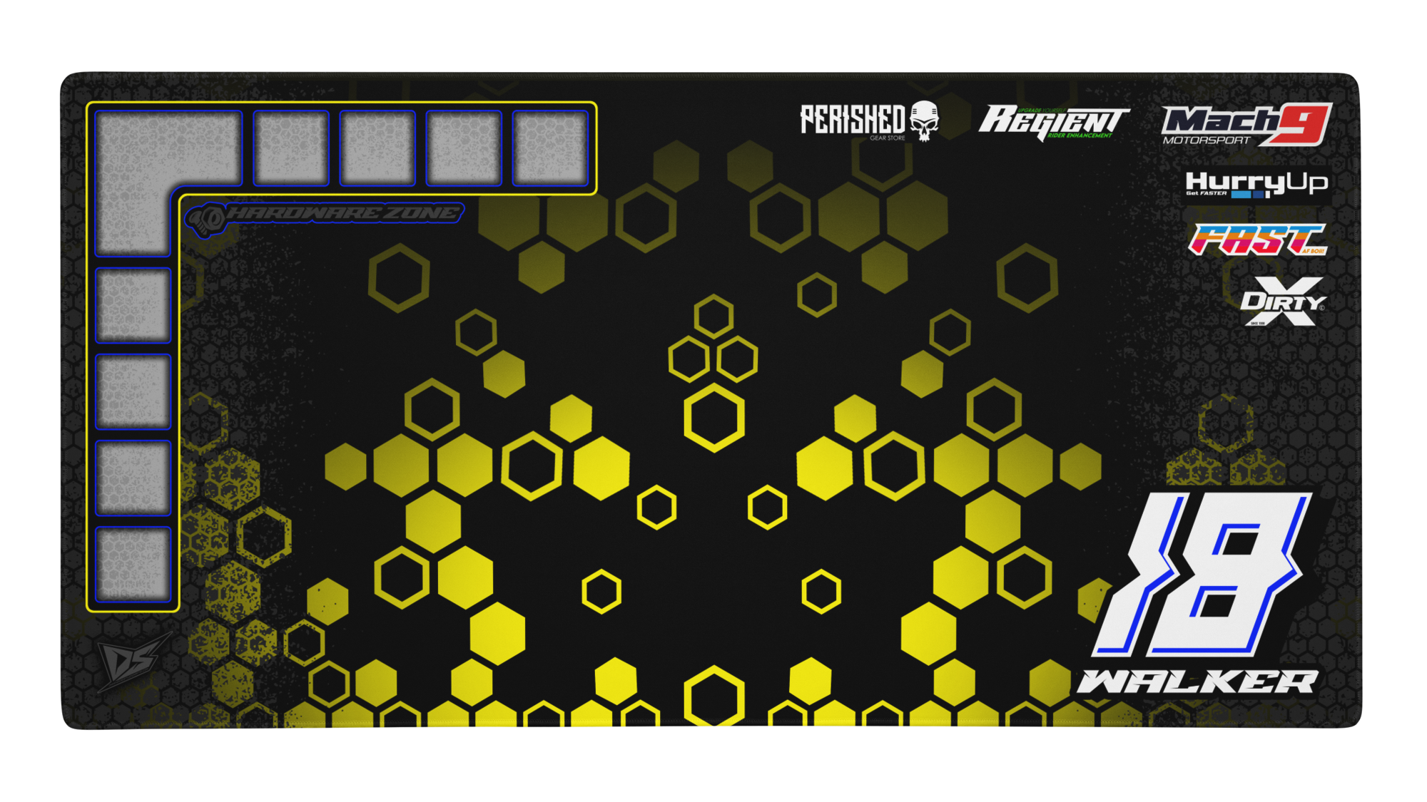 'Series V' Premium RC Pit / Work Mat – Customizable, Rollable, Rubber non-slip base, Polyester Top, Stitched Edges | Darkside Studio Arts LLC.