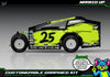 Marked Up graphics kit for JBody RC Mini Mudboss — Acid Green — universal example artwork preview 1