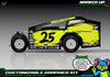 Marked Up graphics kit for JBody RC Mini Mudboss — Yellow — universal example artwork preview 6