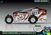 Neon Series I graphics kit for JBody RC Mini Mudboss — Neon Red — universal example artwork preview 3