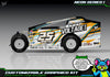 Neon Series I graphics kit for JBody RC Mini Mudboss — Neon Orange — universal example artwork preview 4