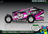 Neon Series II graphics kit for JBody RC Mini Mudboss — Neon Pink — universal example artwork preview 1