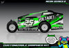 Neon Series II graphics kit for JBody RC Mini Mudboss — Neon Green — universal example artwork preview 6
