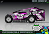 Neon Series III graphics kit for JBody RC Mini Mudboss — Neon Pink — universal example artwork preview 4