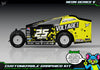 Neon Series V graphics kit for JBody RC Mini Mudboss — Neon Yellow — universal example artwork preview 6