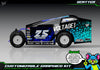 Scatter graphics kit for JBody RC Mini Mudboss — Blue / Aqua — universal example artwork preview 2