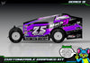 Series 1X graphics kit for JBody RC Mini Mudboss — Purple — universal example artwork preview 7