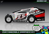 Series 5X graphics kit for JBody RC Mini Mudboss — Red — universal example artwork preview 3
