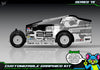Series 7X graphics kit for JBody RC Mini Mudboss — Gray — universal example artwork preview 2