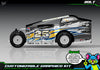 Bolt graphics kit for JBody RC Standard Mudboss — Orange / Electric Blue / Black Carbon — universal example artwork preview 6