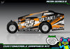 Neon Series II graphics kit for JBody RC Standard Mudboss — Neon Orange — universal example artwork preview 3