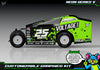 Neon Series V graphics kit for JBody RC Standard Mudboss — Neon Green — universal example artwork preview 2