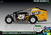 Neon Series V graphics kit for JBody RC Standard Mudboss — Neon Orange — universal example artwork preview 3