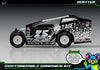 Scatter graphics kit for JBody RC Standard Mudboss — White — universal example artwork preview 1