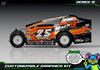 Series 1X graphics kit for JBody RC Standard Mudboss — Orange — universal example artwork preview 2