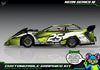 Neon Series III graphics kit for Losi 1/10 22S Dirt Late Model — Neon Acid Green — universal example artwork preview