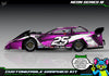 Neon Series III graphics kit for Losi 1/10 22S Dirt Late Model — Neon Pink — universal example artwork preview