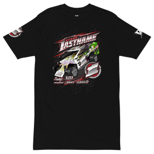 Custom Designed Men’s Premium Heavyweight Tee For Salvas Mudboss Racing Teams V3 - Darkside Studio Arts LLC.