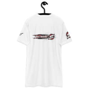 Custom Designed Men’s Premium Heavyweight Tee For Salvas Mudboss Racing Teams White V4 - Darkside Studio Arts LLC.