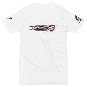 Custom Designed Men’s Premium Heavyweight Tee For Salvas Mudboss Racing Teams White V4 - Darkside Studio Arts LLC.