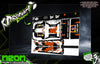 Neon Series I: Orange wrap panel layout. Design available for Mr. Kustoms RC body wraps.