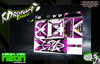 Neon Series III: Pink wrap panel layout. Design available for Mr. Kustoms RC body wraps.