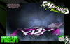 Neon Series III: Pink racing car example. Design available for Mr. Kustoms RC body wraps.