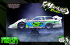 Neon Series IV: Green and blue racing car example. Design available for Mr. Kustoms RC body wraps.