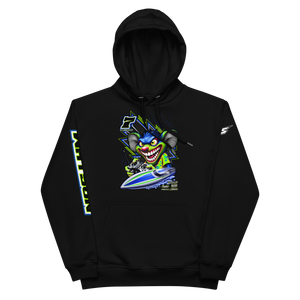 Custom Designed Men’s Premium Heavyweight Hoodie For RC Boat Enthusiasts of Pro Boat Sonicwake & More! - Darkside Studio Arts LLC.