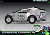 'Afterburner' Customizable Decal Skin Kit Fits Salvas Mudboss / SE2 Sprint Lexan Body For Traxxas Slash Dirt Oval Short Course Racing | Darkside Studio Arts LLC - 1