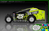 'Neon Series V' Customizable Decal Skin Kit Fits Salvas Mudboss / SE2 Sprint Lexan Body For Traxxas Slash Dirt Oval Short Course Racing | Darkside Studio Arts LLC - 1