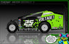 'Neon Series V' Customizable Decal Skin Kit Fits Salvas Mudboss / SE2 Sprint Lexan Body For Traxxas Slash Dirt Oval Short Course Racing | Darkside Studio Arts LLC - 2