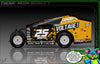 'Neon Series V' Customizable Decal Skin Kit Fits Salvas Mudboss / SE2 Sprint Lexan Body For Traxxas Slash Dirt Oval Short Course Racing | Darkside Studio Arts LLC - 3