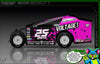 'Neon Series V' Customizable Decal Skin Kit Fits Salvas Mudboss / SE2 Sprint Lexan Body For Traxxas Slash Dirt Oval Short Course Racing | Darkside Studio Arts LLC - 4