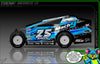 'Series 1X' Customizable Decal Skin Kit Fits Salvas Mudboss / SE2 Sprint Lexan Body For Traxxas Slash Dirt Oval Short Course Racing | Darkside Studio Arts LLC - 5