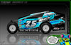 'Series 1X' Customizable Decal Skin Kit Fits Salvas Mudboss / SE2 Sprint Lexan Body For Traxxas Slash Dirt Oval Short Course Racing | Darkside Studio Arts LLC - 6