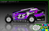 'Series 1X' Customizable Decal Skin Kit Fits Salvas Mudboss / SE2 Sprint Lexan Body For Traxxas Slash Dirt Oval Short Course Racing | Darkside Studio Arts LLC - 7