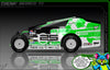 'Series 7X' Customizable Decal Skin Kit Fits Salvas Mudboss / SE2 Sprint Lexan Body For Traxxas Slash Dirt Oval Short Course Racing | Darkside Studio Arts LLC - 3