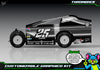 'Throwback' Customizable Decal Skin Kit Fits Salvas Mudboss / SE2 Sprint Lexan Body For Traxxas Slash Dirt Oval Short Course Racing | Darkside Studio Arts LLC - 6