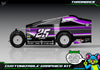 'Throwback' Customizable Decal Skin Kit Fits Salvas Mudboss / SE2 Sprint Lexan Body For Traxxas Slash Dirt Oval Short Course Racing | Darkside Studio Arts LLC - 4
