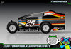 'Throwback' Customizable Decal Skin Kit Fits Salvas Mudboss / SE2 Sprint Lexan Body For Traxxas Slash Dirt Oval Short Course Racing | Darkside Studio Arts LLC - 1