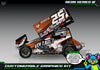 Neon Series III graphics kit for Salvas SE2 Sprint — Neon Orange — universal example artwork preview